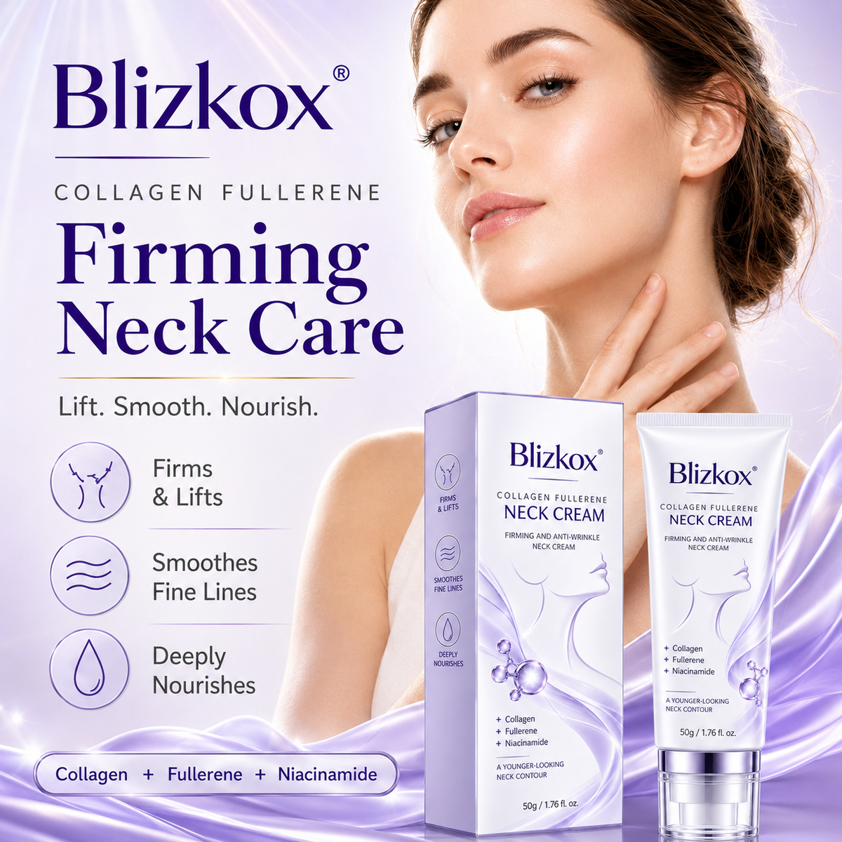🧠👩‍🔬 Blizkox® All-Over Firming Cream for Face, Neck & Body – Helps Smooth, Firm & Brighten – Made in an ISO 22716-Certified Facility – 70% OFF + 🎁 Free Derma Roller