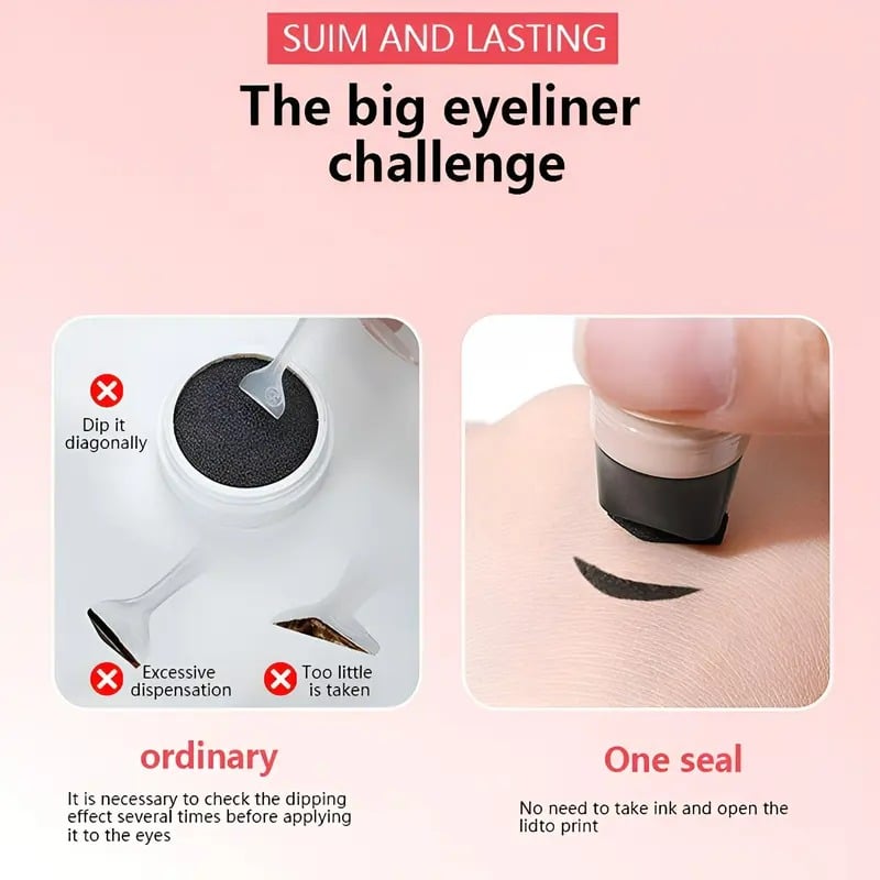 🎁Last Day Buy 1 Get 1 Free💖Rotating Eyeliner Stamp Pen – Dual-Head Design with Wing Stamp