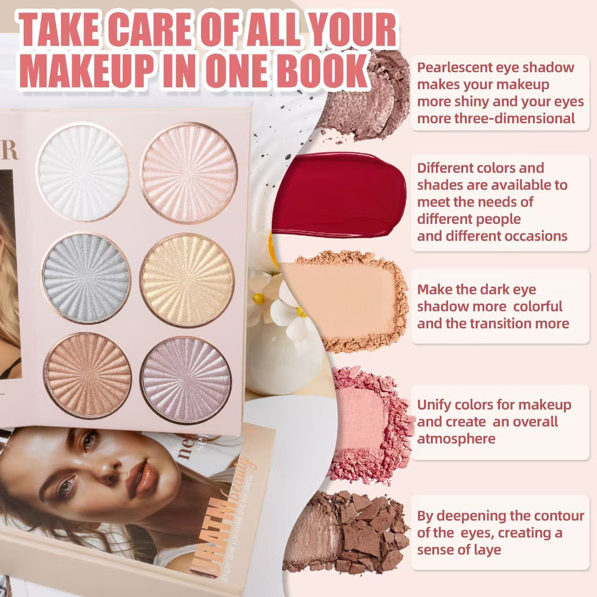 💄5-Layer Book-Style Makeup Palette with 67 Pro Shades